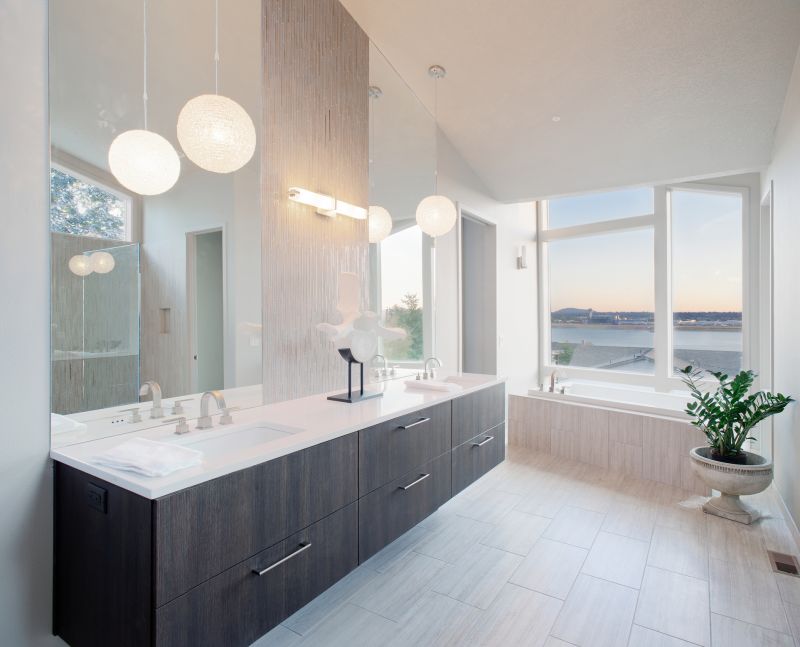 Spacious Bathroom with Large Windows